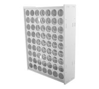 jojofuny Organizador de Pintura Vertical de Pared 63 Agujeros Plástico Resistente de 7 MM Estante para Almacenamiento de Pinturas al Óleo y Manualidades Adecuado para Estudio y Taller