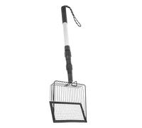 jojofuny Pala para Cenizas Resistente al Calor con Mango Ajustable de 3 Secciones, Diseño Metálico Hueco de Hierro y Plástico para Estufas, Chimeneas y Barbacoas