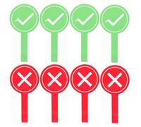 jojofuny Paletas de Votación Manual para Juegos de Mesa 8 Unidades 4 Rojas y 4 Verdes Tableros de Respuesta Verdadero/Falso Paneles Ligeros y Portátiles para Aulas Fiestas y