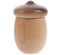 jojofuny Palillero de Madera en Forma de Bellota de Nogal Negro, Compacto Tapa Sellada para Palillos de Dientes, Porta Palillos de Cocina Decorativo para Hogar, Oficina y Restaurante