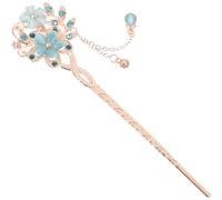 jojofuny Palillos Chinos Cabello Borlas y Gemas de Imitación Horquilla Vintage para Mujeres y Niñas Accesorio Decorativo para Peinados Largos y Fiestas Diseño Clásico en Azul Hielo