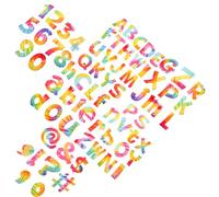 jojofuny Papel de Letras Troqueladas 72 Piezas Diseño Tie-dye, Papel Alfabeto Grande para Tablón de Anuncios, Cartas Bohemias para Decoración de Fiestas Escolares y Manualidades