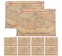 jojofuny Papel de Obsequio Retro Impresión de Mapas 10 Hojas de Papel Artesanal para Envolver Flores y Libros Tamaño Grande para Manualidades DIY y Bodas