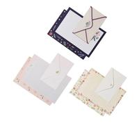 jojofuny Papeles de Carta Flores A5 6 Coloridos Material Seguro Papelería para Escritura para Cartas a Familiares y Conocidos