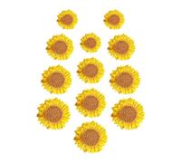 jojofuny Parches Bordados de Girasoles Termoadhesivos 12 Piezas (3 Pequeño, 3 Mediano, 3 Grande, 3 Extragrande) para Ropa, Bolsos y Manualidades DIY Accesorios Costura Decoración