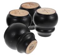 jojofuny Patas de Muebles de Madera Maciza Color Nogal 4 Piezas Patas Torneadas para Tocador Repuesto para Sofá y Armario Accesorio Ajustable para Muebles y Mesa de Centro Uso en Hogar
