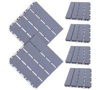 jojofuny Pavimento Exterior de Plástico Pp Resistente 6 Piezas Entrelazadas para Terraza y Patio, Uso Versátil y Diseño Sencillo para Jardín y Balcón