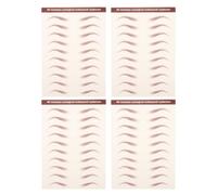 jojofuny Pegatinas Aspecto de Agua Transferencia de y Realista Natural Impermeables Tecnología Adhesivo Resistente, 4 Hojas para Cejas para Maquillaje Femenino
