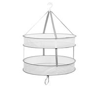 jojofuny Percha de Ropa y Interior Toallas Secar para Plegable 2 Niveles Red de Malla Ligera y Estructura de Alambre de Acero en para Uso Casa y Camping