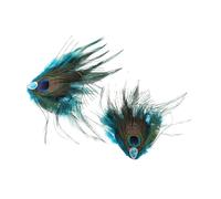 jojofuny Pinzas Cabello de Pavo Real 2 Unidades Talla Única con Plumas Sintéticas y Gemas de Imitación para Mujer Fiesta Carnavales y Bodas Estilo Vintage Étnico