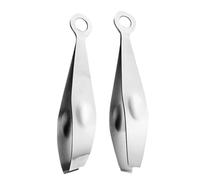 jojofuny Pinzas Metálicas para Pollo 2 Piezas Diseño Plano y Oblicuo, Acero Inoxidable Resistente, Reutilizables y Prácticas para Cocina y Granja, Herramienta Compacta para Eliminar Plumas