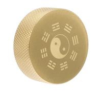 jojofuny Pisapapeles Redondo de Cobre Diseño Vintage Dorado, Decoración de Pared Metal para Home Decoration, Sensación Cómoda y Seguro para Uso en Escritorio