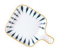 jojofuny Plato de Cerámica para Microondas y Horno Diseño Nórdico Textura Madera Plato Versátil para Desayuno Ensalada y Aperitivos Superficie Lisa y Capacidad Profunda Uso Doméstico