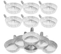 jojofuny Platos de Pesaje de Papel de Aluminio Desechables 200 Unidades con Mango, Tamaño Mediano 60 Mm (42 Ml), Bandejas Pequeñas para Pesar Muestras en Laboratorio, Uso Industrial