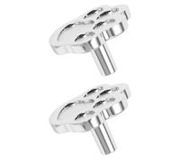 jojofuny Pomos para armarios con forma de pata de perro, tiradores para cajones de un solo orificio, 1 par, aleación de zinc, plata, 4 x 3,5 x 2,3 cm, para puertas de cocina y apartamentos