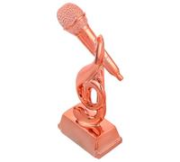 jojofuny Premio Trofeo de Micrófono de Resina Dorado, Trofeo de Competición, Premio Mejor Voz, para Cantantes y Oradores, Concursos de Canto, Actividades Escolares y Fiestas Temáticas