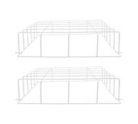 jojofuny Protective Cover For Emergency Lights Exit Signs 2 Piezas Wall Mounted Iron Wire Guard Blanco Damage Prevention Enhanced Aesthetics Public Spaces Schools