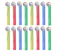 jojofuny Regla de Madera para Dibujo de 18 Cm Diseño de Fútbol, Juego de 20 Unidades Multicolor, Regla de Estudio y Manualidades para Material Escolar y Premios en Aula Color