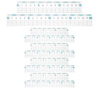 jojofuny Regla de plástico Flexible de 10 Piezas: Regla métrica Transparente de 15 cm y 20 cm con Borde Ondulado, Herramienta de medición Transparente para Dibujar y redactar.