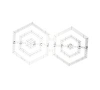 jojofuny Regla Patchwork Doble Hexágono Transparente Plantilla Acrílica para Costura y Acolchado Herramienta de Medición y Marcado Fácil
