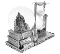 jojofuny Reloj de Arena Artesanal Vintage de Resina y Vidrio con Bola de Cristal Musical Decoración Creativa para Escritorio y Sala de Estar Adorno Retro para Oficina y Hogar Diseño