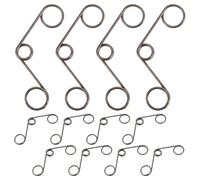 jojofuny Resorte de Repuesto para Manija de Puerta 12 Piezas, Muelle de Torsión 1,2x8x11,5 Mm, Acero Negro para Cerraduras de Huella Digital y Código, Reparación Silenciosa y