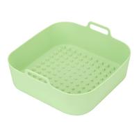 jojofuny Revestimiento de Silicona Cuadrado para Freidora de Aire Doble Asa, Resistente al Calor y Anti Manchas, Molde Reutilizable para Hornear en Cocina