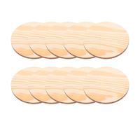 jojofuny Rodajas de Madera sin Terminar 10 Cm Diámetro X 5 Mm Grosor 10 Piezas Blancas para Manualidades, Adornos Artesanales y Mini Ruedas, Ideales para Proyectos Creativos y Modelos