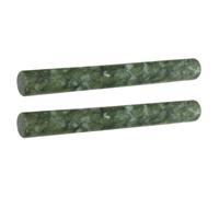 jojofuny Rodillo de Masa de Piedra Natural para Amasar Masa 2 Piezas Rodillo de Jade Superficie Lisa Antiadherente, 21cm Utensilio de Cocina para Hornear para Pizza y Empanadillas
