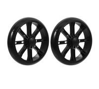 jojofuny Ruedas de Repuesto para Carrito de Compras, 2 Piezas, Ruedas de Pu Negras Resistentes, Compatibles Carritos Utilitarios Supermercado, Diseño Compacto para Uso en Superficies