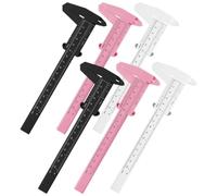 jojofuny Set de 6 Reglas de Plástico para Micropigmentación Cejas Calibradores de Doble Escala, Herramientas Profesionales y Prácticas para Maquillaje y Tatuajes de Cejas