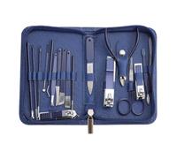 jojofuny Set de Manicura y Pedicura Multifunción Bolsa de Mano Tamaño Palma Diseño Delicado de Acero Inoxidable Adecuado para Travel