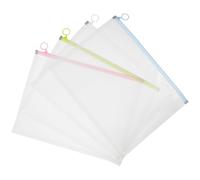 jojofuny Sobres para Archivos A4 de Plástico Pp Resistente, 4 Piezas Borde Translúcido, Bolsillos Transparentes para Documentos, Carpetas de Oficina y Almacenamiento Escolar