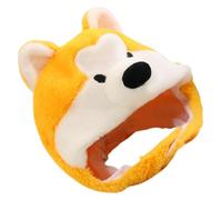 jojofuny Sombrero Divertido de Peluche Forma de Perro Akita, Gorro Cálido para Adulto y Adolescente, Accesorio para Fiesta, Cosplay y Fotografía, Gorro de Disfraz Animal