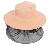 jojofuny Sombrero Protector para Apicultura Velo de Malla Transpirable, Ajustable y Resistente, Color Beige, Equipo de Protección para Suministros de Apicultura y Actividades al Aire Libre