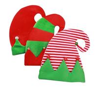 jojofuny Sombreros Creativos de Campana No Tejidos para Fiestas Navideñas, 3 Piezas de Gorros con Cascabeles, Accesorios para Fotos y Decoración Festiva de Navidad