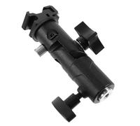 jojofuny Soporte De Flash Giratorio para Paraguas Tipo e Soporte Metálico para Lámpara De Flash para Sesiones De Fotografía Profesional Estudio