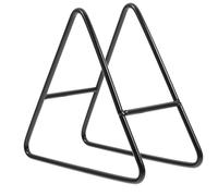 jojofuny Soporte de Hierro Negro para Posavasos y Manteles Individuales Estante Compacto Triangular Multiusos para Cocina y Comedor Organizador Práctico y Funcional