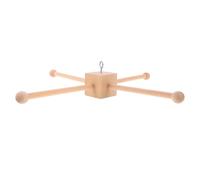 jojofuny Soporte de Madera para Móvil de Cuna Diy, Kit de Marco Cuadrado para Carillones de Viento, Móvil Colgante Natural, Accesorio para Decoración de Guardería y Habitación de Ñiño