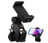 jojofuny Soporte de Micrófono Clip para Teléfono Negro, Material Abs, Abrazadera Segura y Rotación de 180°, Ideal para Uso Musical y Función de Libertad Manual