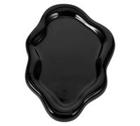 jojofuny Soporte para Cucharas de Cocina de Cerámica Negra Diseño de Nube Pequeño, Reposacucharas Compacto para Utensilios y Cucharas de Sopa, Accesorio Funcional para Mantener Encimeras