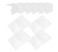 jojofuny Soporte para Etiquetas de Precio Colgantes Pvc A7 7,5x11 Cm, 10 Unidades, Portaetiquetas para Estantes de Biblioteca, Librería y Tienda, Exhibidor de Etiquetas Resistente