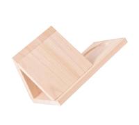 jojofuny Soporte para Libros Triangular de Madera Natural, Revistero de Escritorio Multifuncional, Estantería Pequeña para Oficina y Hogar, Accesorio Organizador para Mesa de Trabajo