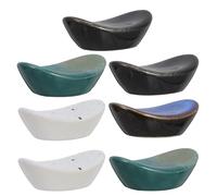 jojofuny Soporte para Palillos de Cerámica Estilo Japonés Soporte para Palillos Cucharas y Tenedores Diseño Forma de Yuanbao Paquete de 7 Unidades de Colores Mixtos Adecuado para Uso