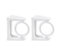 jojofuny Soportes para Barra de Ducha de Abs en Color, 2 Piezas, Giratorios con Taladro, para Instalación en Pared Plana o Esquina, Soporte Resistente para Cortinas de Baño y Hogar