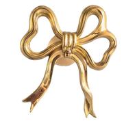 jojofuny Sujetacortinas de Latón Dorado Lazo, Gancho Decorativo para Cortinas, Fijador de Pared Resistente y Protector de Tela, Adecuado para Salón y Dormitorio, 1 Pieza