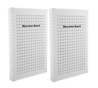 jojofuny Tablero de Macramé de Espuma Blanca 2 Piezas para Principiantes, Pequeño y Portátil, Textura de Cuadrícula Mejorada para Proyectos Diy, Manualidades y Anudados de Pulseras
