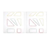 jojofuny Tablero Perforado Transparente 20x20 Cm para Matemáticas, 2 Unidades, Placa de Plástico para Clavos, Geoplano Creativo Educativo Jardín y Primaria