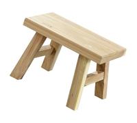 jojofuny Taburete para Pequeños de Madera Maciza, Asiento bajo Rectangular 26x13x19 Cm Barniz Natural, Banco Multifuncional para Baño y Hogar, Taburete Estable y Ligero para Uso Infantil