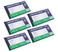 jojofuny Talonario de Recibos para Empresas 2 Partes, 5 Libretas Paquete, Formulario de Factura Comercial Autocopiativo, Bloc de Pedidos Compacto para Gestión y Registro Financiero